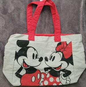 Disney Mickey and Minnie Red and Gray Tote